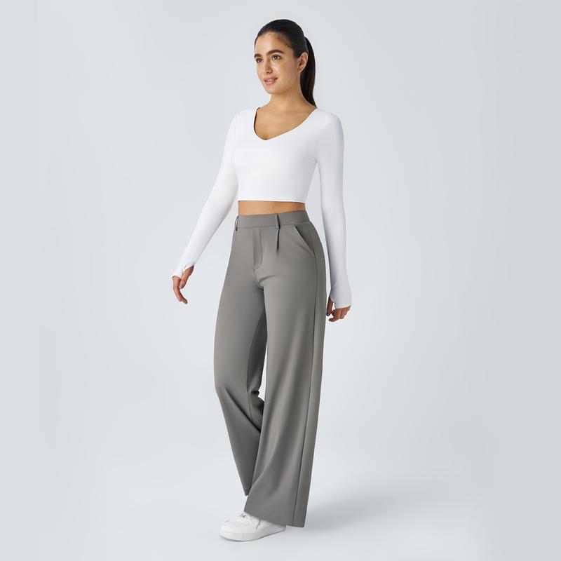 Flex DayStretch High Waisted Pocket Straight Leg Work Pants # TikTokShopHolidayHaul