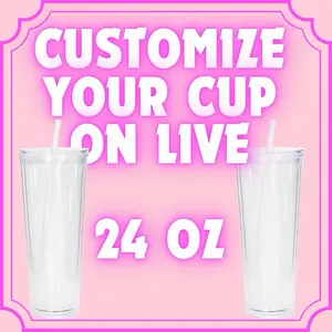 24 oz - Customize your cup on live Snowglobe
