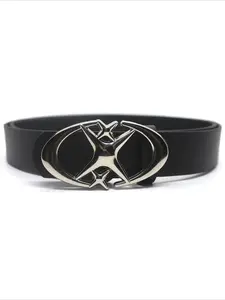 Punk Moon Star Buckle Belt Design Cross Metal Vintage Gothic Men Women Y2k Belt Pu Leather Waistband Jeans Pants Decorative Belt