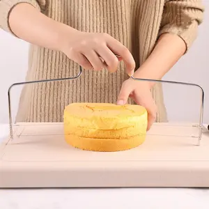 Stainless Steel Cake Slicer, 1 Count Adjustable Cake Cutter, Cake Layer Cutter, Baking Tool for Home Kitchen