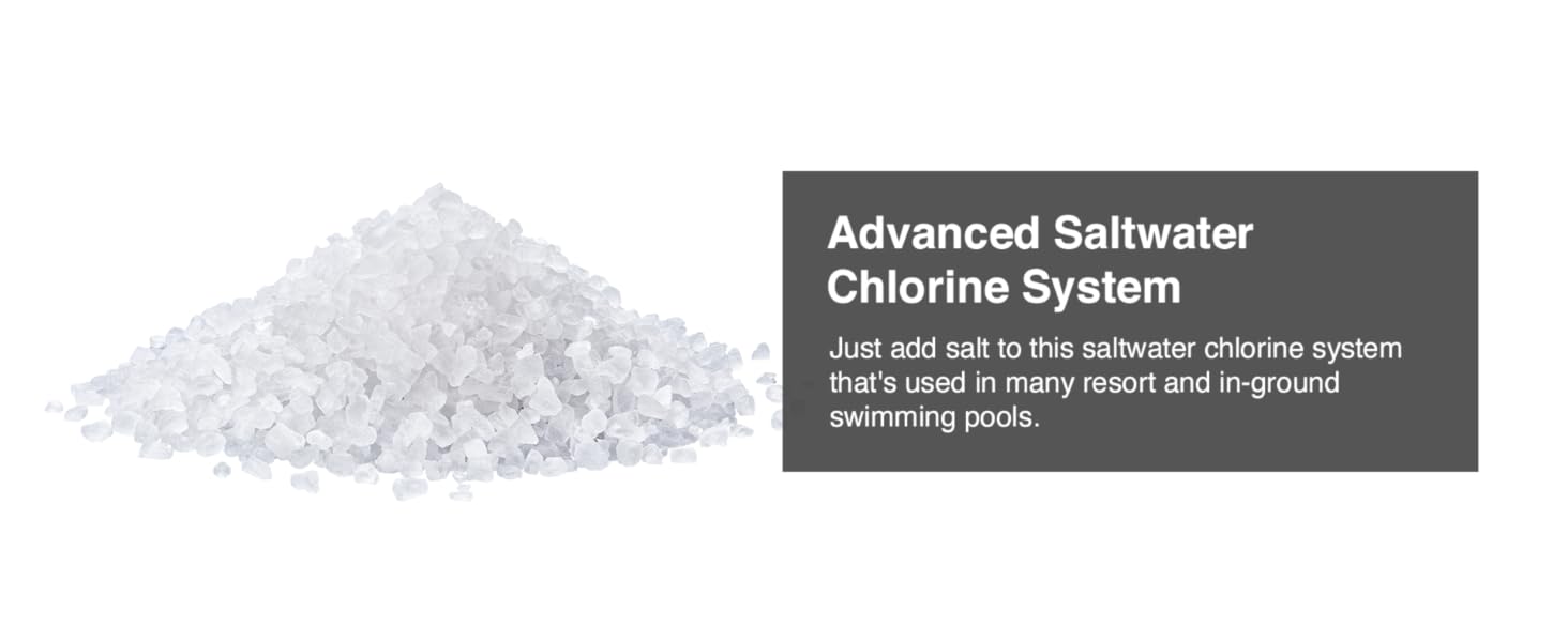 Intex Krystal Clear Saltwater Pool Chlorine System for Above Ground Pools up to 15,000 Gallons, Pool Cleaner with Automatic Timer and Self Cleaning