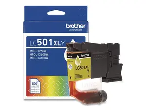 Brother Genuine LC501XLY High Yield Yellow Ink Cartridge