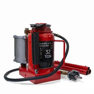 Air Hydraulic Bottle Jack 32 Ton 66600 lbs with 10.43''-19.88'' Lifting Range & Manual Hand Pump for Pickup Truck RV Auto Repair