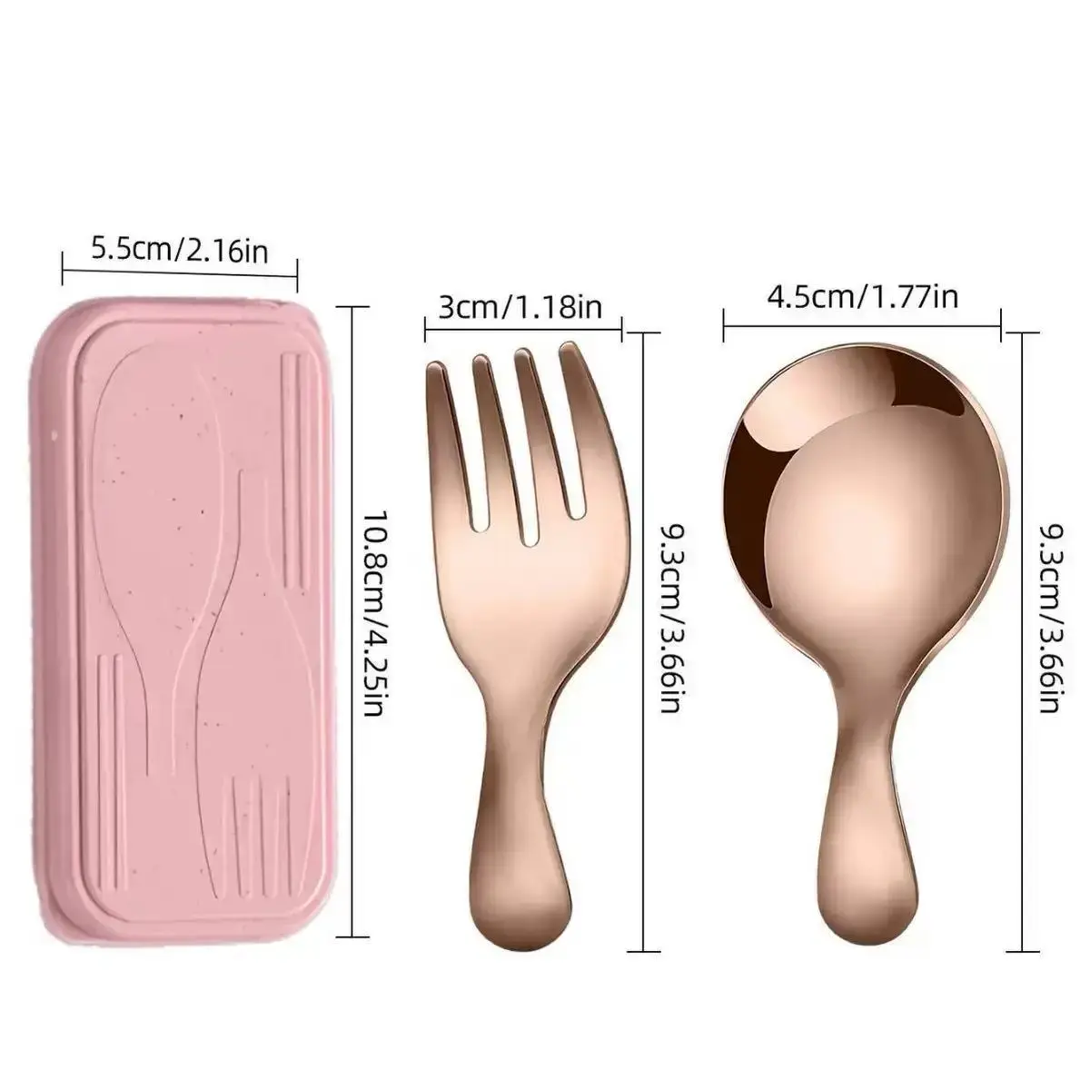 Portable Stainless Steel Spoon Set, Mini Spoons and Forks, Short Handle Round Head, Easy Handling, Ideal for Outdoor Parties and Kitchen Use, Picnic Pack