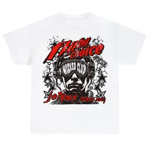 Vintage Fly By Choice Death In Red Graphic Cotton T-Shirt, Graphic tee Menwear/Women