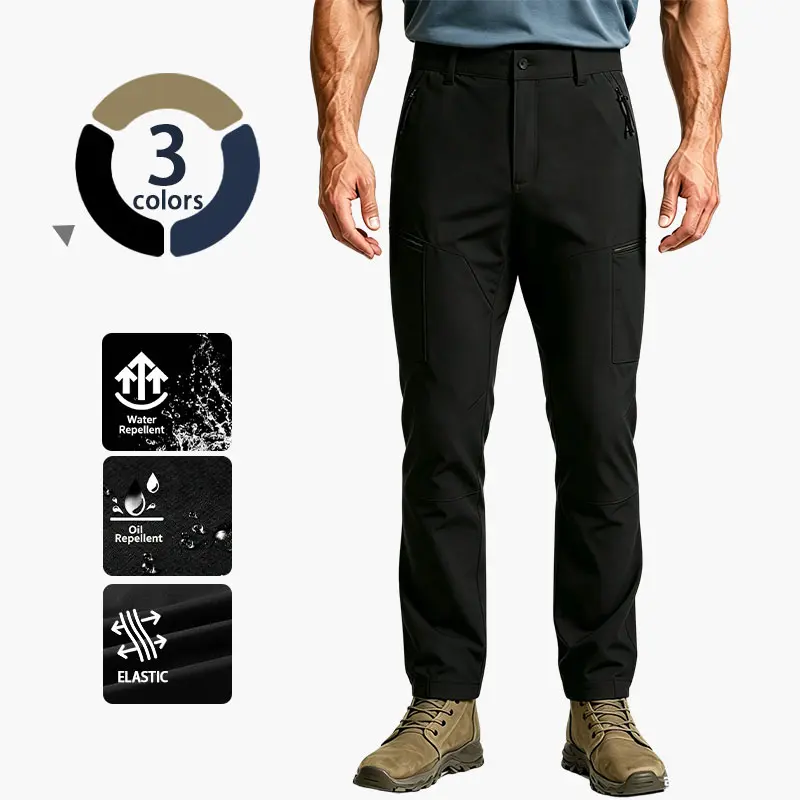 Clean Gent men’s solid-color stretch tactical outdoor cargo pants—comfortable, durable, and stylish—with zippered closure pockets. Suitable for everyday wear, outdoor sports like hiking, camping, climbing, work, and more; versatile menswear for all season