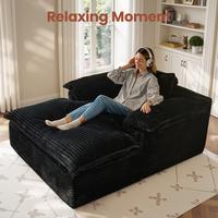 Black Dual Layer Extra Thick Plush Corduroy