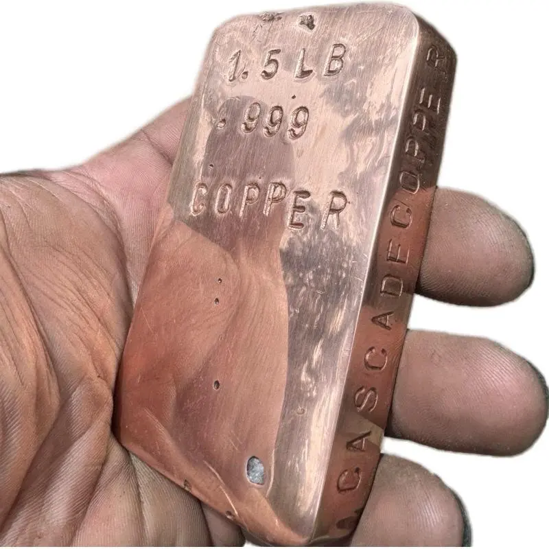 Cascade Copper – 1.5 LB Hand-Poured Copper Bar Cascade Copper – 1.5 LB Hand-Poured Copper Bar