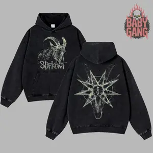 [Baby Gang] Slipknot ''Welcome to 1999" Heavy Metal Washed Hoodie Slipknot Iowa Album Nu Metal Unisex Oversize Rock Band Cotton Gift For Rock Music Lovers Vintage 90s Graphic Hoodie Merch For fan