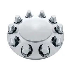 United Pacific – Chrome Dome Front Axle Cover with 33mm Standard Thread-On Nut Covers