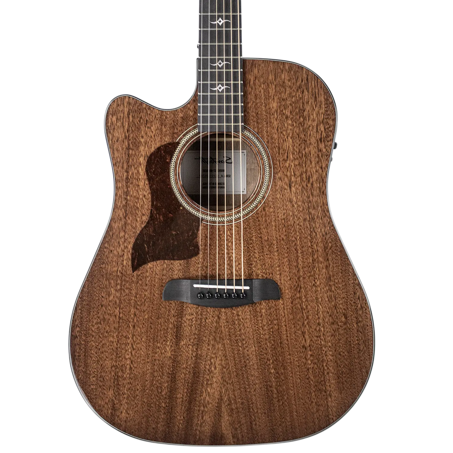 Sawtooth Mahogany Series Left-Handed Dreadnought Cutaway Acoustic Electric Guitar with Mahogany Back and Sides