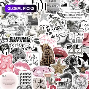 50 Silver-Colored Style Stickers, Custom Creative Decorative Stickers for Students, Room, Thermos, Smartphone, Notebook and DIY Wall Decals #GLOBAL PICKS