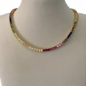 Colorful Tennis Necklace for Women - Stylish and Trendy