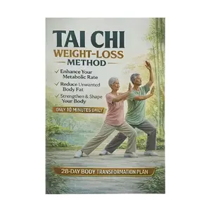 Tai Chi Weight Loss Practice Diary Book, 28-Day Body Transformation Plan, Daily 10-Minute Tai Chi Stamping Notebook, Father's Day Mother's Day Gift