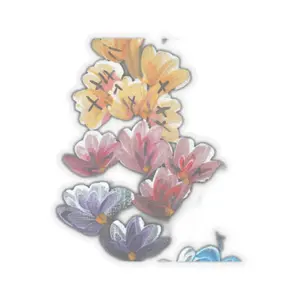 X-Eye Night Flowers | Original Art X Kiss-Cut Sticker