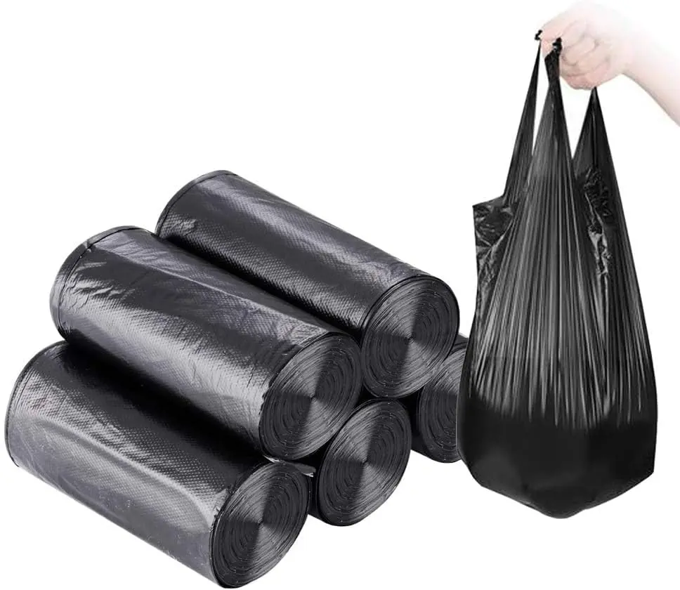 100 Small Trash Bags,5 Rolls 46x60 Cm 100 PCS 4 Gallon Garbage Bags, For Kitchen Bathroom Bedroom Office Use