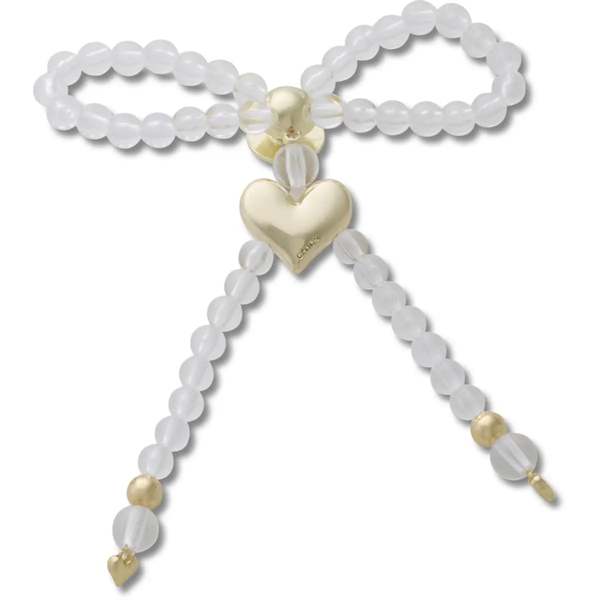 Beaded Bow with Gold Heart
