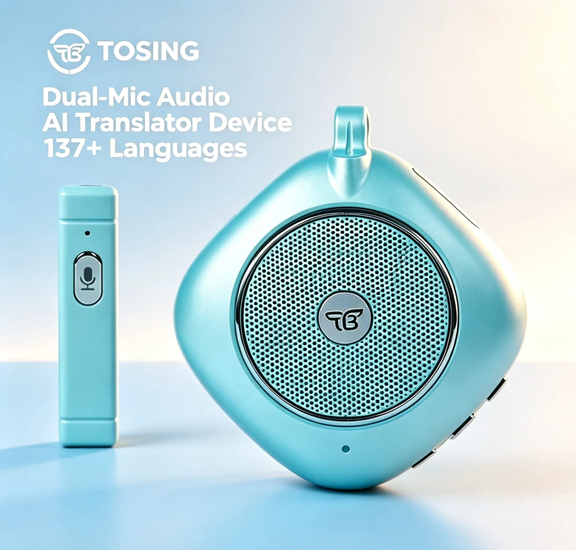 TOSING Dual Microphone AI Voice Translator Device | Supports 137+ Languages Real-Time Instant Translation | Compact Pocket Travel translator device | US In Stock, Free AI Activation