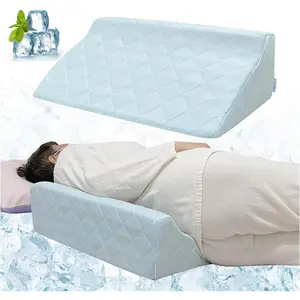 Wedge Pillow For Seniors Bed Positioning Medical Wedge Patient Turning Pillow Wedge For Back Sleeping Post Surgery Bedsore Pressure Relief Foam Wedges For Leg Elevation (Cooling)