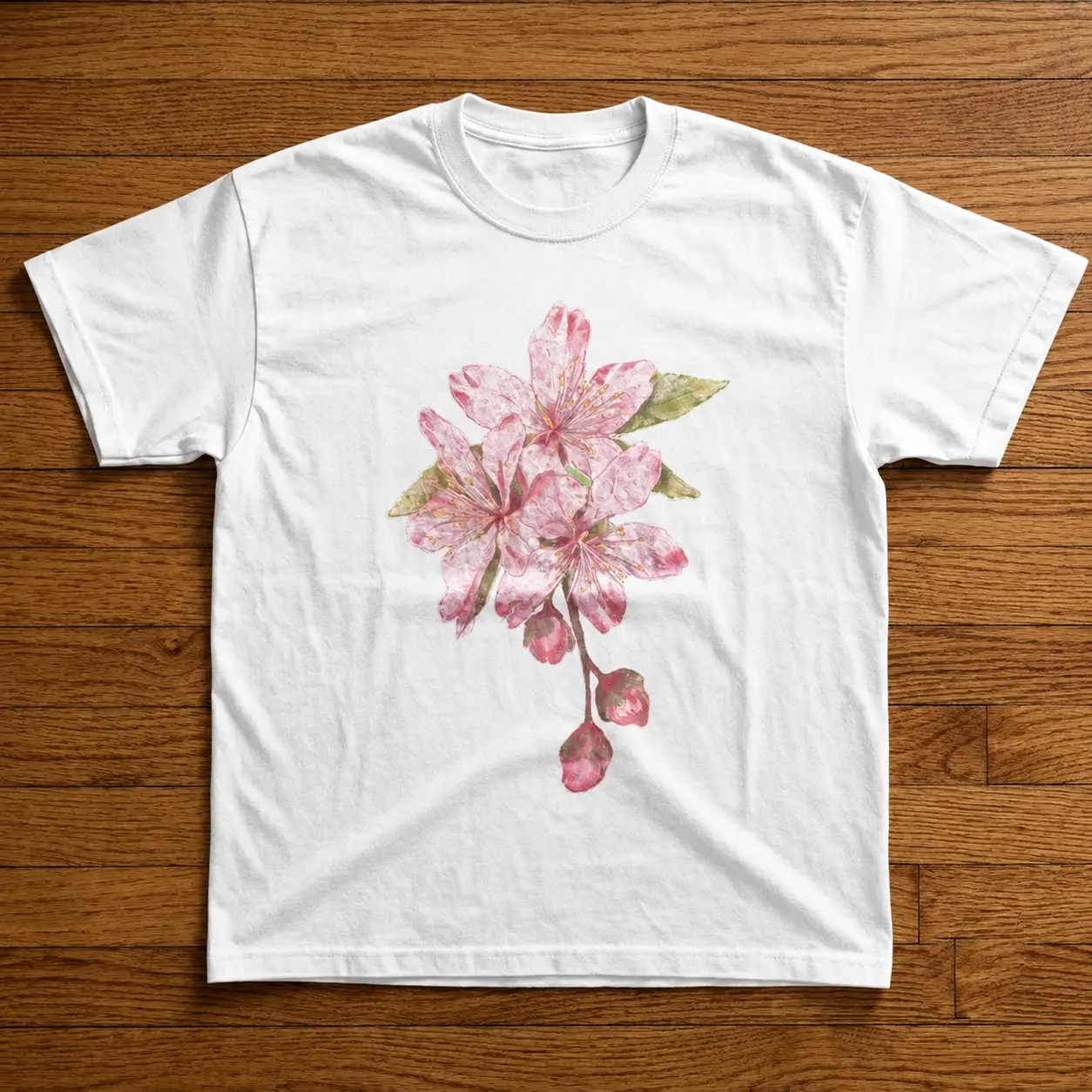Cherry Blossom Graphic Tee, Botanical Flower Shirt, Watercolor Floral T Shirt, Spring Aesthetic Tee, Nature Lover Shirt, Unisex Tee Womenswear Tops