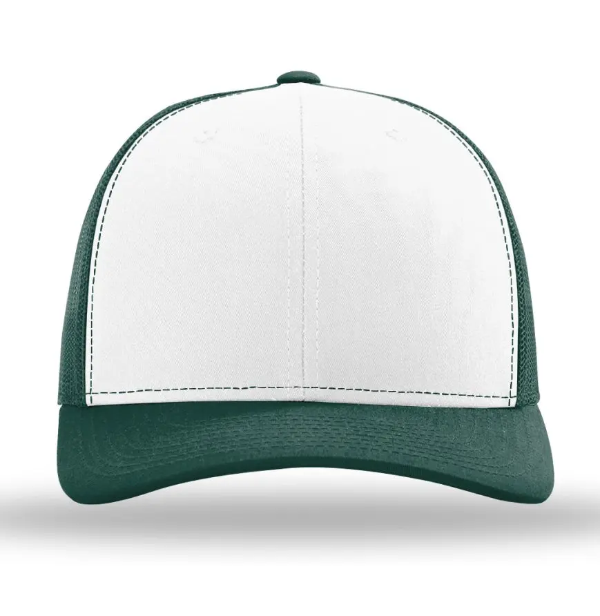 White/Dark Green