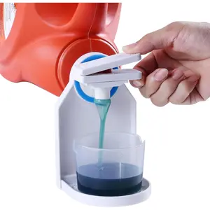 Laundry Detergent Dispenser Cup Holder & Nozzle Force-Saving , Drip Catcher, Soap Dispenser, Room Organization and Storage