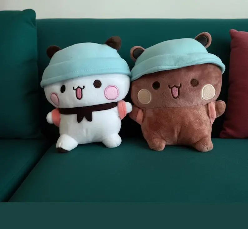 Bubu Dudu Plush Toy Set, Panda and Bear Stuffed Animal Plushie Anniversary, Christmas, Valentines day, Mothers day Gift For Him & Her | 20CM
