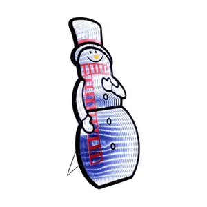 Good Tidings G48 WBD2021007X 24 in. Standing Infinity Lighted Snowman Decor, Colorful Lights Holiday Decor, Weather-Resistant Outdoor Safe Home Festive Decoration