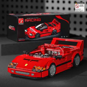 Racing Car Building Blocks Toy, Racing Car Model Building Blocks Toy with Dustproof Display Box, Desktop Ornament, Collection for Car Enthusiasts, Building Sets