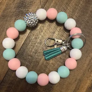 Cotten candy sparkle wristlet