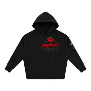 Be Unbothered Commentary Oversize Fleeced Hoodie