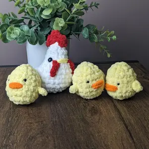 Crochet Tiny Chick Plushie - 2 Variations - Handmade Amigurumi Chic Plush - Mini