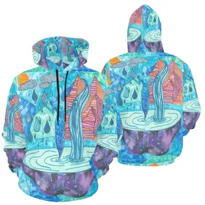 Imaginables Aqua Soul Art Hoodie
