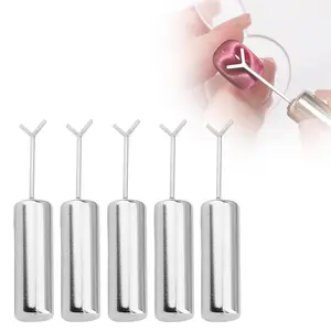 Heart Magnet for Cat Eye Gel Polish, Magnetic Nail Art Tool for Stunning Cat Eye Effect, DIY Manicure Kit with Y-Shaped Guide Sticks, Nail Magnet for Home and Salon Use (1pc+5pcs Y-shaped uide)