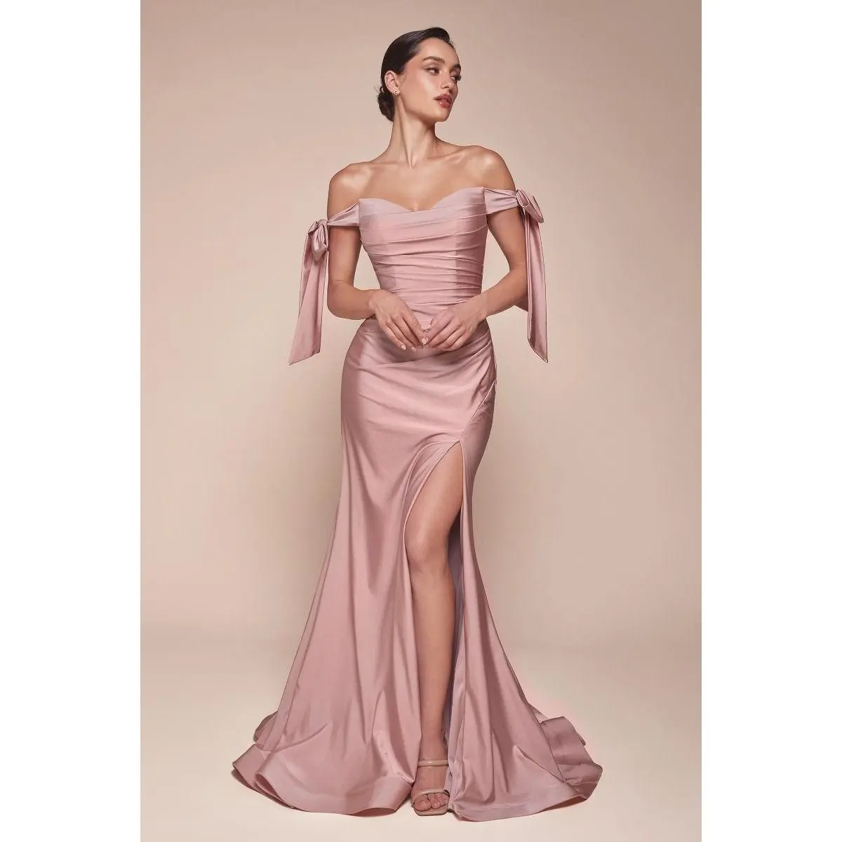 Stretch Luxe Jersey Dress-02 by Cinderella Divine -CD943
