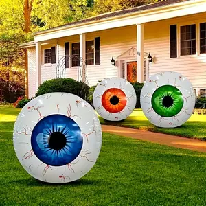 Halloween Decorations, 3-Piece Inflatable Eyeball Set, 4D Horror Design, Perfect for Party & Outdoor Decor, Spooky Atmosphere Creator