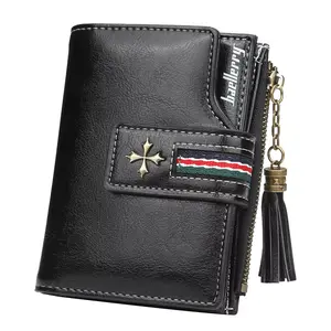 BAELLERRY Women's Exquisite Fashion Wallet - Textured Leather Zipper Cardholder, Short Tassel Design, 10 Card Slots, Compartmentalized Cute Luggage & Bags Accessory, Fashion Women's Wallets, Compartmentalized Women's Wallets