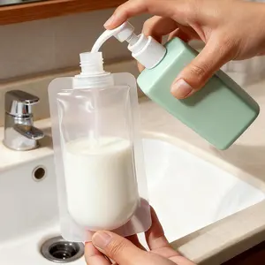 12 Pcs 50ml Refillable Travel Pouches for Toiletries Reusable Liquid Travel Pouches for Liquids Portable Fluid Packing Bags Small Toiletry Pouch for Lotion Shampoo Conditioner Soap Liquids