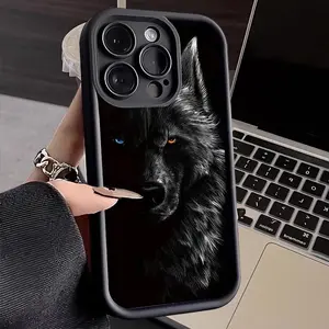 Wolf Pattern Phone Case, Full Body Shockproof Phone Protective Cover, Phone Accessories Compatible with iPhone 11 12 13 14 15 16 Pro Max