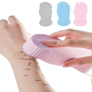 3Pcs Magic Exfoliating Bath Sponge,3D Super Soft Exfoliating Bath Sponge,Remover Dead Skin for Adults Children and Pregnant Women,Reusable(Blue+Pink+Gray)
