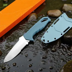 18040 Camping Straight Knife, Non-Slip Handle + Serrated Blade, Outdoor Survival/fishing/edc Utility Knife, Perfect Gift for Halloween/christmas
