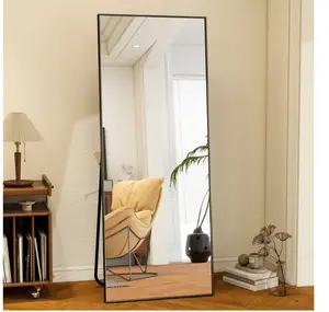 24"x71" Rectangular Full Length Mirror Full Body Standing Mirror, Black