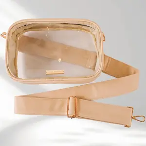 Cream Leather Stadium Crossbody