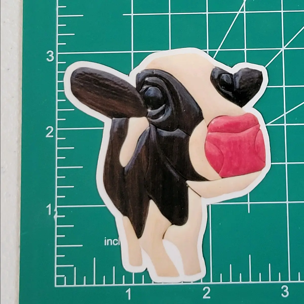 Vinyl Cow Fridge Magnet - Decorative Item Magnetic Vinyl refrigerator highlighter marker