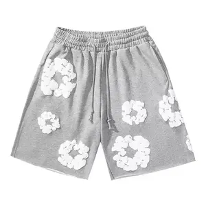 Grey Fashion Luxury Brand America Kapok Floral Pants for Men Women Breathable Quick-Drying Best Trendy Daily Casual Shorts All Seasons Basic Menswear Trouser