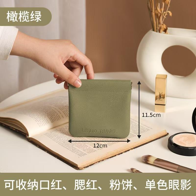 Minimalist Storage Pouch, Versatile Lipstick Bag, Mini Solid Color Carry-On Bag