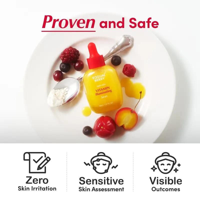 EQQUALBERRY Vitamin C Niacinamide Bakuchiol Serum – 30ml Anti-Aging Care for Glowing, Lifted & Youthful Skin