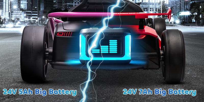 Aosom 24V Electric Go Kart, 7.5/8.1mph, Drifting Car Battery Powered Ride on Toy with Slow Start, Music, Horn, for 6-12 Years Old Aosom 24V Electric Go Kart, 7.5/8.1mph, Drifting Car Battery Powered Ride on Toy with Slow Start, Music, Horn, for 6-12 Years Old