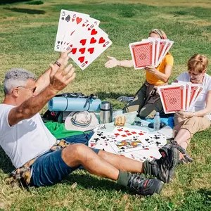 54pcs Extra-Large Oversized Playing Cards, Card Deck, Large Paper Cards, Numbered Cards, Giant Wedding Large Numbers Cards for Indoor/Outdoor Games, Family Fun Game, Adult Party Holidays Games Suitable for Halloween/Christmas/Thanksgiving