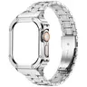 Suitisbest Rugged Integrated Metal Band & Case for Men, 316L Stainless Steel Adjustable Strap Compatible with Apple Watch Ultra 1–4, Series 4–12 & SE, 44mm–49mm